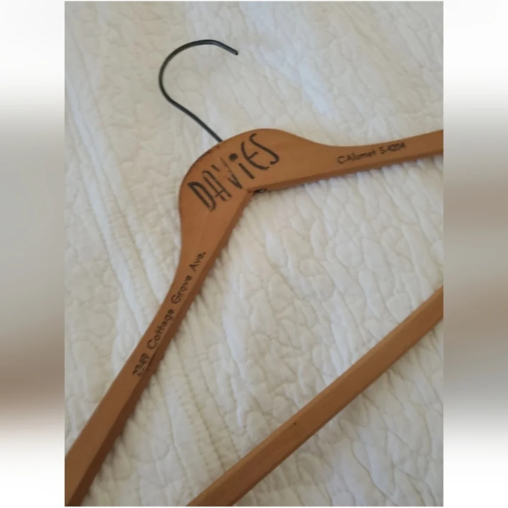 Vintage Adverting Solid Wood Hanger Chicago Davies Laundry
